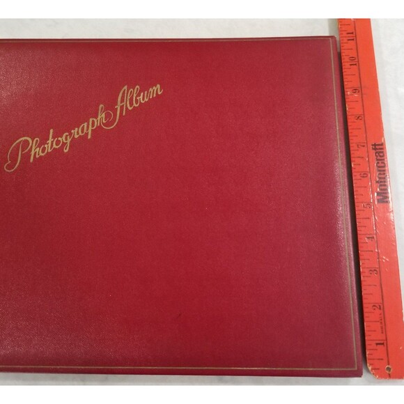 Vintage faux leather bound photo album 50s - Picture 9 of 12